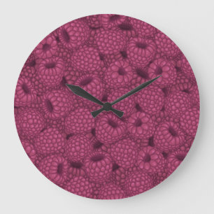 Raspberry Vintage: Sweet Wrap Design. Large Clock