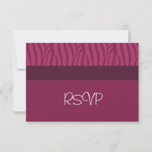 Raspberry Wedding RSVP Card