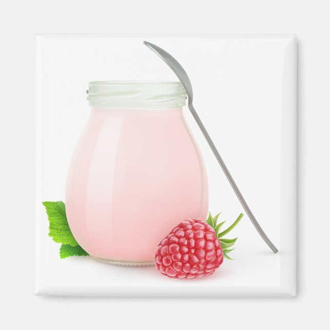 Raspberry yogurt magnet (Front)