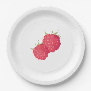 Rasperry Paper Plate