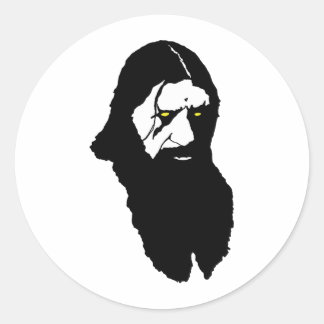 Rasputin--Black Classic Round Sticker