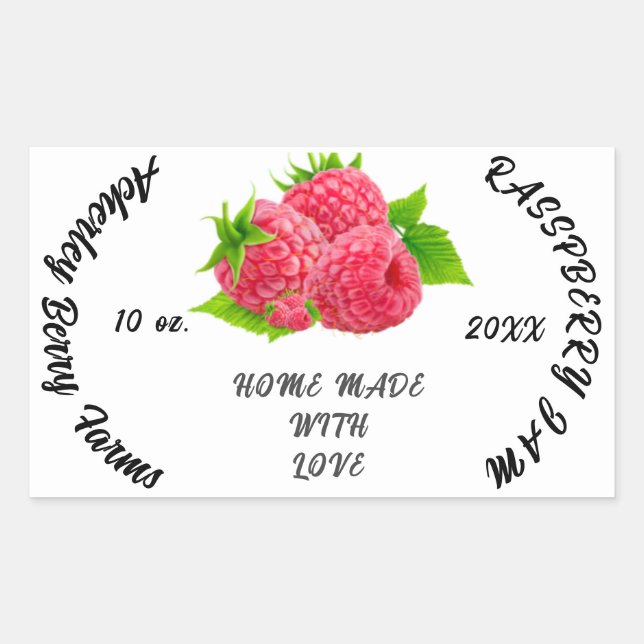 Rasspberry Jam Preserves Personalised Classic  Cla Rectangular Sticker (Front)