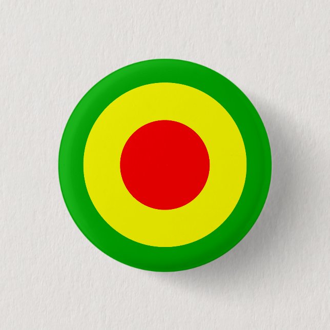 Rasta Air Force 3 Cm Round Badge (Front)