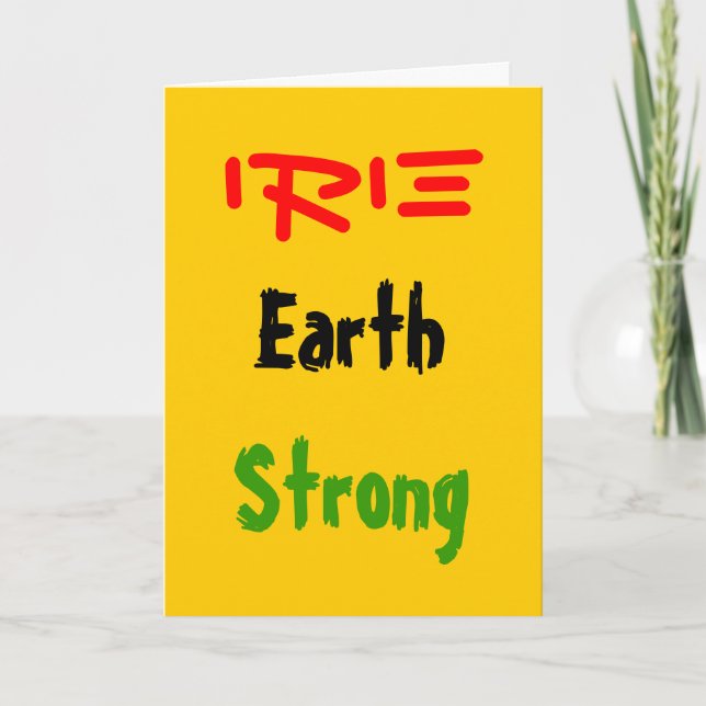 Rasta birthday greeting cards (Front)