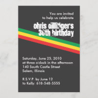 Rasta Birthday Invitation