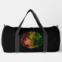 Rasta black girl woman afro red yellow green