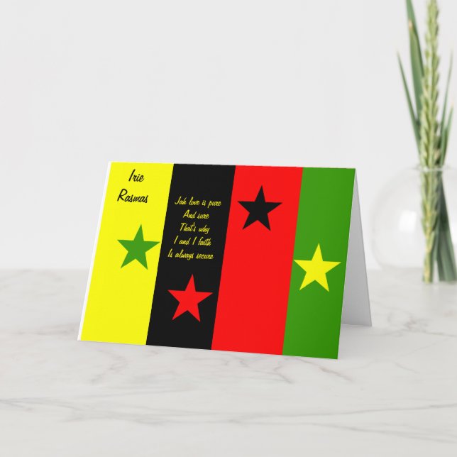 Rasta Christmas Holiday Card (Front)