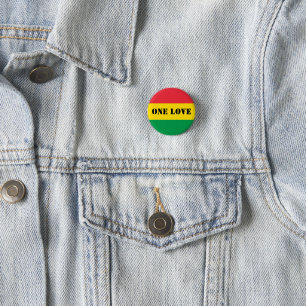 Rasta Colors Green Yellow Red Stripes One Love 3 Cm Round Badge