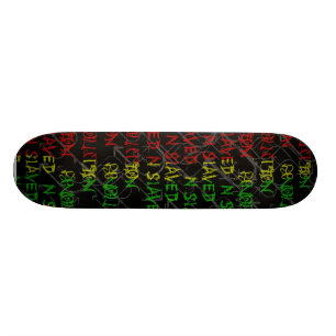 rasta colour graffiti  deck skateboard