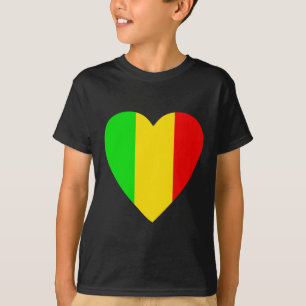 Rasta Coloured Heart T-Shirt