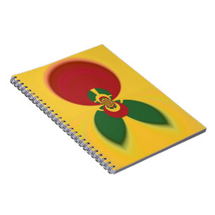 Rasta Colours Abstract Art Print Spiral Notebook
