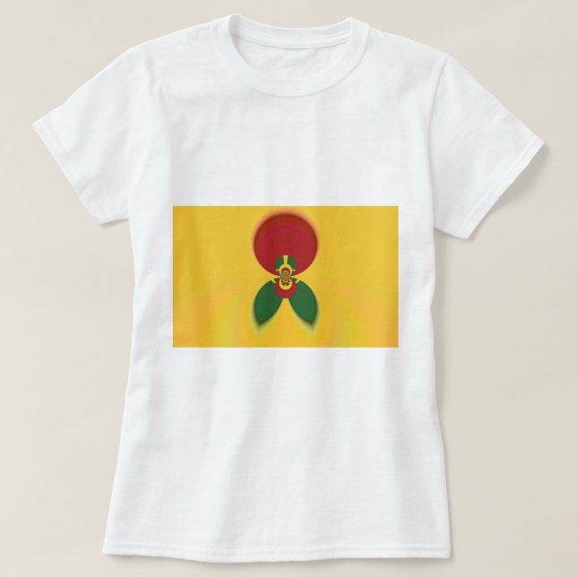 Rasta Colours Abstract Art Print T-Shirt (Design Front)