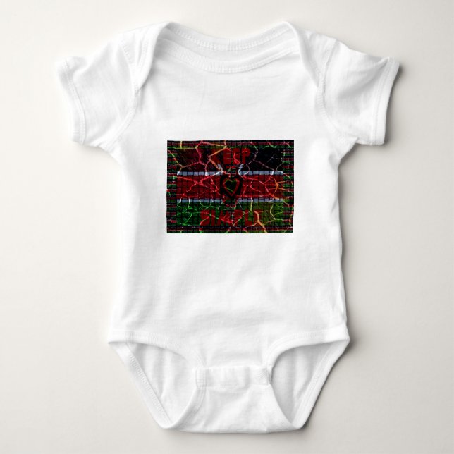 Rasta colours baby bodysuit (Front)