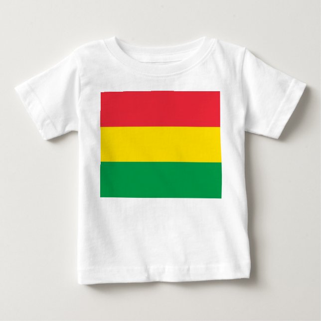 Rasta Colours Green Yellow Red Flag Stripes Patter Baby T-Shirt (Front)