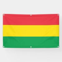 Rasta Colours Green Yellow Red Stripes Flag