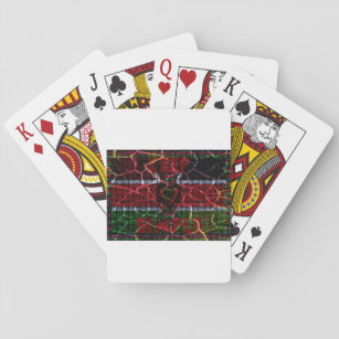 Rasta colours playing cards