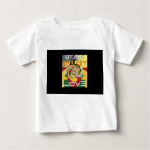 Rasta Colours Red Golden Green Hillary Art Print Baby T-Shirt