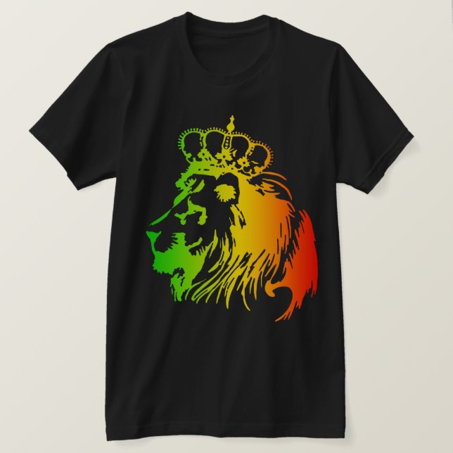 Rasta - Conquering Lion of Judah T-Shirt (Design Front)