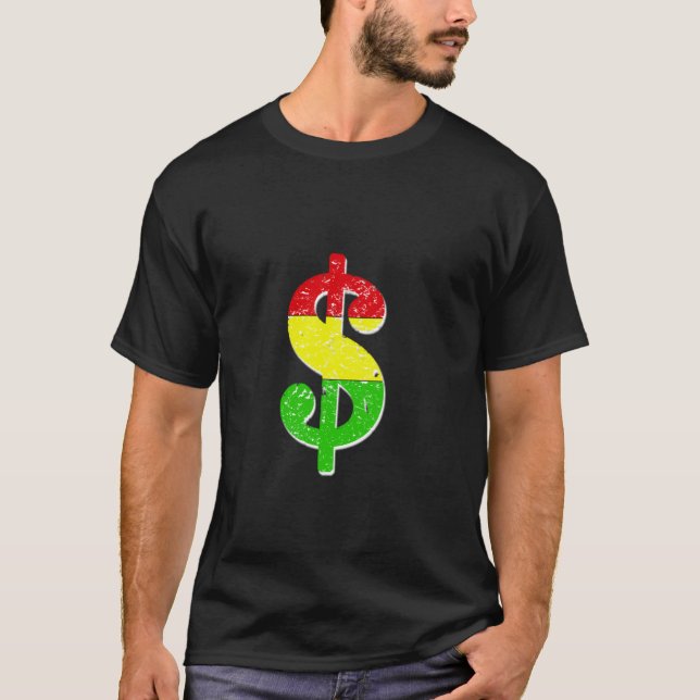 Rasta Dolla Bill Ya'll T-Shirt (Front)
