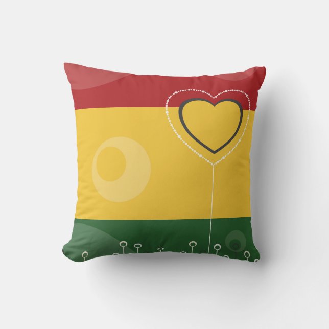 Rasta Flag Colours Cushion (Front)
