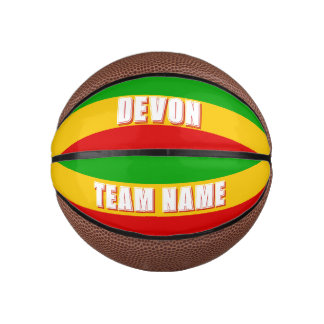 Rasta Flag Striped Mini Basketball