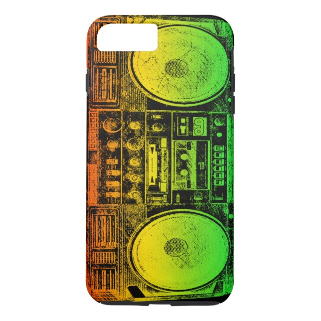 Rasta Ghetto Blaster Case-Mate iPhone Case (Back)