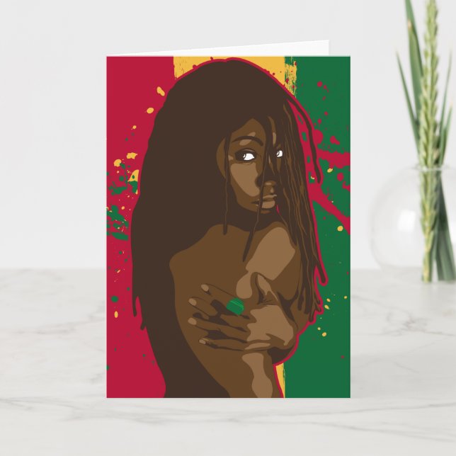 Rasta Girl Card (Front)