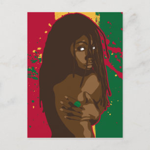 Rasta Girl Postcard