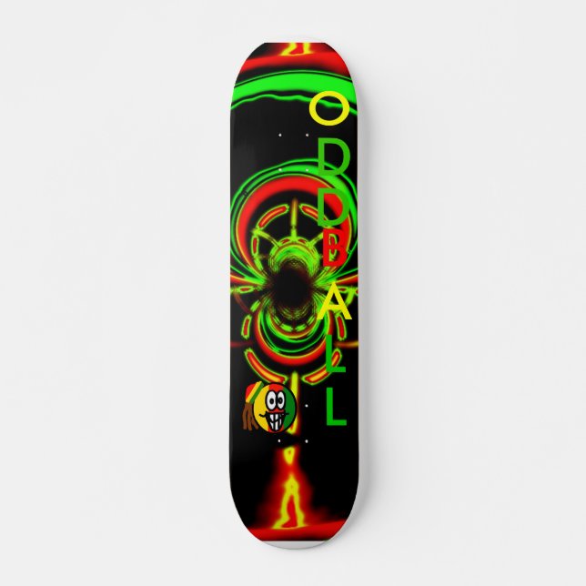 Rasta glow skateboard (Front)