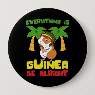 Rasta Guinea Pig 10 Cm Round Badge
