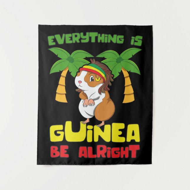 Rasta Guinea Pig Tapestry (Front)