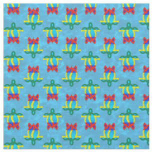 Rasta Island Colors Tribal Turtle Fabric