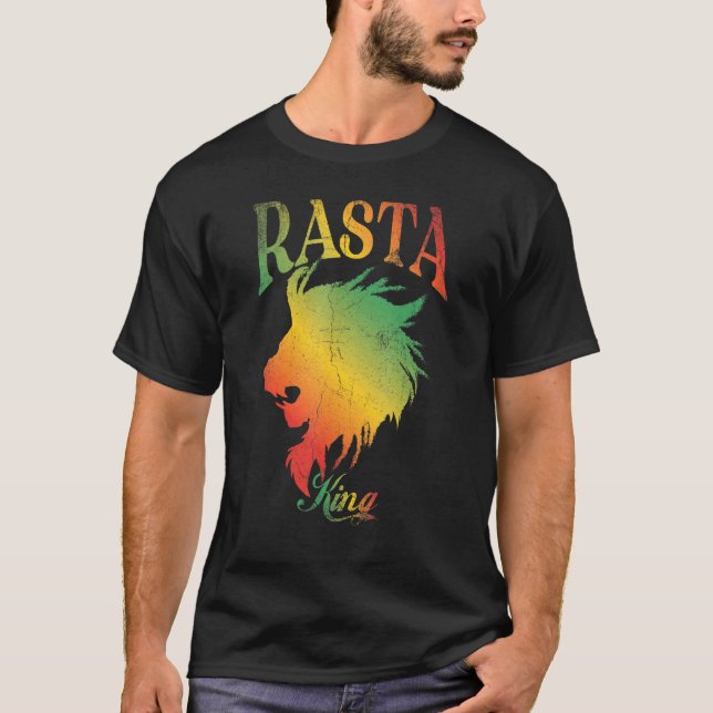 Rasta King Reggae Style For Reggae Music T-Shirt (Front)