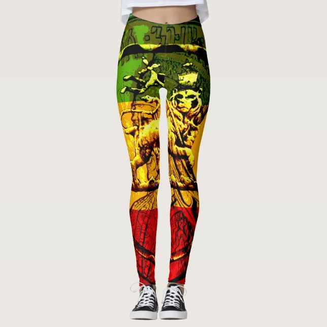 Rasta Leggings Lion of Judah Design (Front)