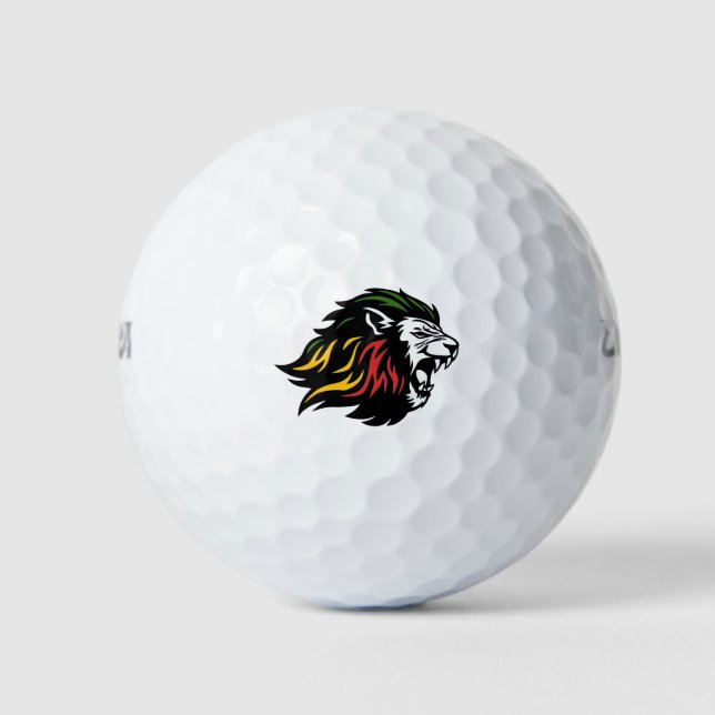 Rasta Lion Golf Balls (Front)