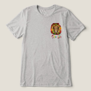 rasta lion head red green yellow Jamaica one love Tri-Blend Shirt
