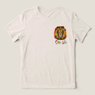 rasta lion head red green yellow Jamaica one love Tri-Blend Shirt