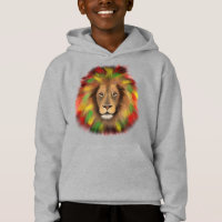 Rasta lion head red yellow green drawing Jamaica