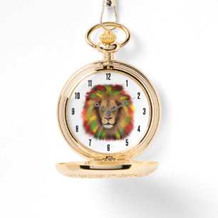 Rasta lion head red yellow green drawing Jamaica  Watch