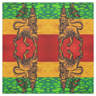 Rasta Lion of Judah Flag Fabric