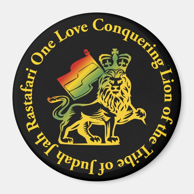 Rasta Lion of Judah Magnet (Front)