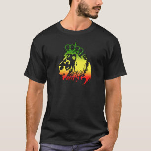 RASTA Lion of Judah Red Gold Green T-Shirt