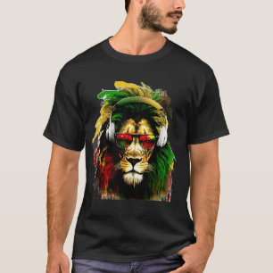 Rasta Lion Stylish Rastafari Reggae & Jamaica Vibe T-Shirt