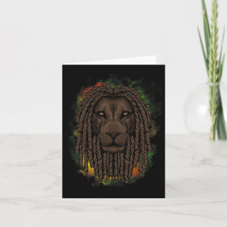 Rasta Lion With Dreads - Show Your Pride And Regga Card
