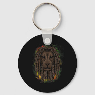Rasta Lion With Dreads - Show Your Pride And Regga Key Ring