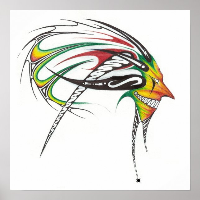 Rasta man tribal Canvas Poster (Front)