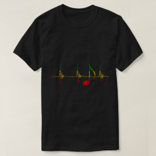Rasta Music Heartbeat Note Art T-Shirt