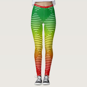 Rasta pattern leggings