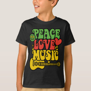 Rasta Peace Love and Music T-Shirt