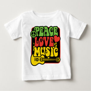 Rasta PEACE-LOVE-MUSIC Baby T-Shirt